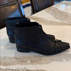 Black Ankle Boots with Zipper